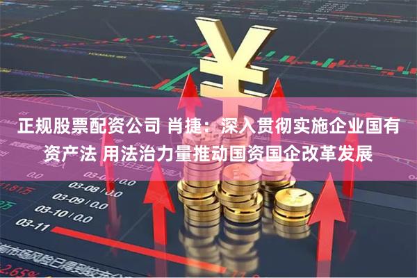 正规股票配资公司 肖捷：深入贯彻实施企业国有资产法 用法治力量推动国资国企改革发展